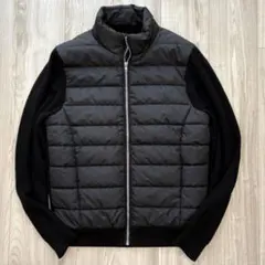 【美品】CAFE SOHO 中綿ニットブルゾン L ブラック LIMONTA