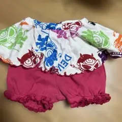 ヒスミニ パンツ付きフリルスカート