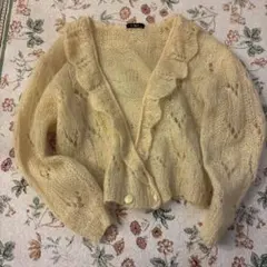 -ˏˋ 1点物　yellow frill cardigan ´ˎ-