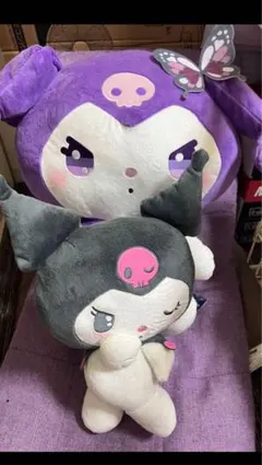 サンリオ 超超ビックと中ぐらい　クロミ ぬいぐる２点　オマケ3つあり