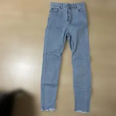 MOUSSYライトブルー ストレートデニム ハイウエスト