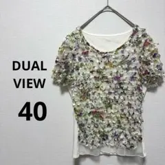 DUAL VIEW デュアルヴュー 半袖 トップス 花柄 可愛い レースのサムネイル