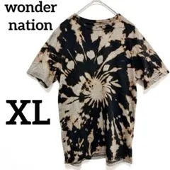 wonder nation タイダイ柄 半袖Tシャツ【XL】黒　ヴィンテージ