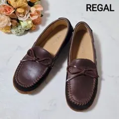 REGAL リーガル モカシン レザー スエード ブラウン 22cm