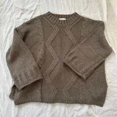 select moca 肉厚ニット　カーキ