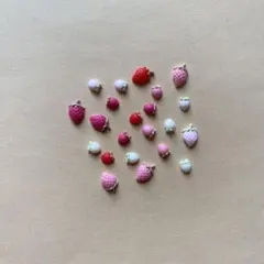 いちごのカボション　22個　アソート　現品　P343　苺　イチゴ　ストロベリー