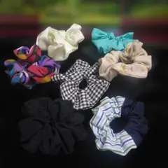 7個セット ハンドメイド シュシュ お買い得 アームバンド 手作り