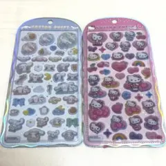 コットンパフィー シール サンリオ　シナモロール　ハローキティ