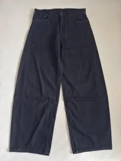 【未使用】GU バレルレッグジーンズ（丈長め）32インチ ダークグレー