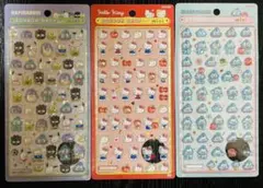 サンリオボンボンドロップシール3点（サンリオオールスター、ハンギョドン、キティ）