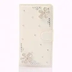 SONY ソニー Xperia Z5 Premium ケース (シルバー花)★