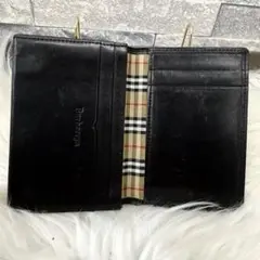 Burberrys バーバリーズ ノバチェックレザー名刺入れ 二つ折カードケース