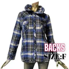⭐️A982⭐️ BACKS ♥ 収納フード ネルシャツ チェックシャツ y2kのサムネイル