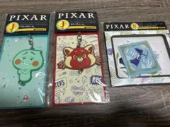 ピクサー　ラバーチャーム　ダイカットステッカーセット　Happyくじ