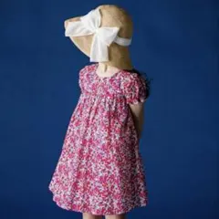 【本日のみ値下げ】タルティーヌ エ ショコラ☆半袖 リバティ ワンピース☆130