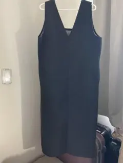 ユアーズ Vネック　フェイクウール　ワンピース