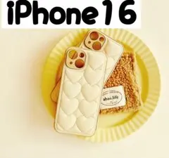 iPhone 16 ハート型キルティングケース