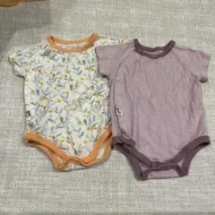 コニー/konny Newborn コットンメッシュボディスーツ6m ２枚セット