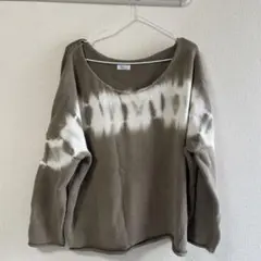 タイダイニット 長袖 カーキ系