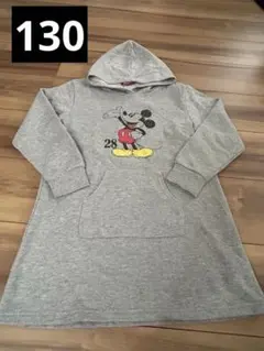 ミッキー　ディズニー　ロングパーカー　130