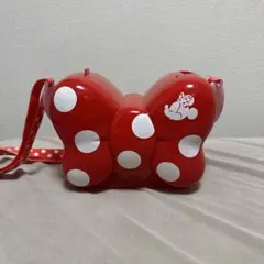 ディズニー　ミニー ポップコーンバケット　リボン　ストラップ付き