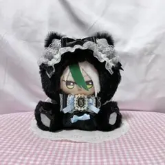 ハンドメイド 着ぐるみ おすわりぬい服 推し活 黒色 水色 白色 d485