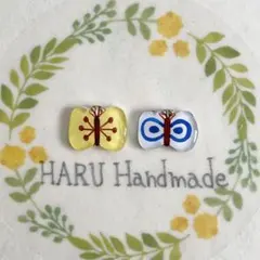 【ちょうちょ】　ピアス　イヤリング　北欧　蝶　ハンドメイド