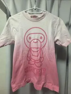 A・BATHING APE PINK border T-shirt ストリート - メルカリ