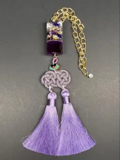 水中花　ミラーネックレス　タッセル