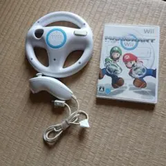 【お得】マリオカートwii、.wiiハンドル、ヌンチャク
