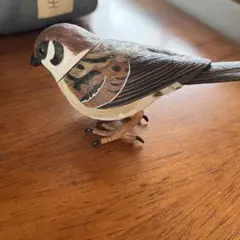 スズメ 置物 約15cm 着払い