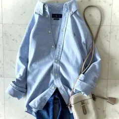 【美品】Polo Ralph Lauren 半袖セーター 青 POLO RALPH LAUREN（ニット/セーター ・ ブルー・ネイビー/青色系）の