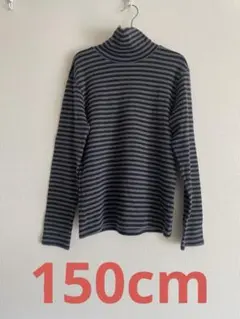 ユニクロ　ボーダータートルネック