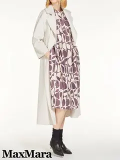 近年✨マックスマーラ ワンピース マキシ丈 バックベルト アイボリー 