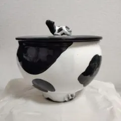 新品 鈴木環 牛柄 蓋付きモウ丼 ボウル 陶器製 アニマルモチーフ ① 新品 鈴木環 牛柄 蓋付きモウ丼 ボウル 陶器製 アニマルモチーフ ①