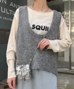 CIAOPANIC TYPY 深Uネックラメニットベスト