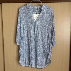 花柄ポリエステルチュニック Lサイズ