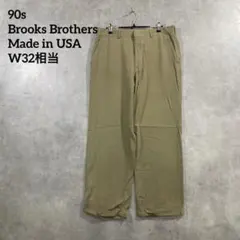 90s USA製 Brooks Brothersウールスラックス W32ベージュのサムネイル
