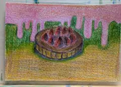 カラフルタルトはいかがでしょうか　色鉛筆画