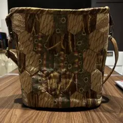 ハンドメイド　パッチワーク　ショルダーバック　手提げバック　マチ付
