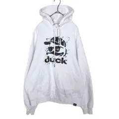 B ONE SOUL パーカー　duck　ダック　ホワイト　M