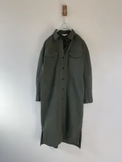 PLST　プラステ　カーキシャツ　ワンピース　羽織　ミリタリー