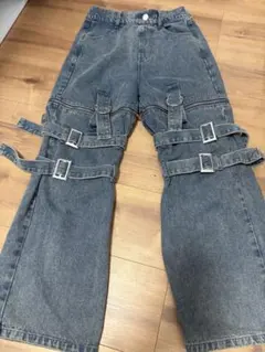 ANAPGIRL 4WAYジップ付きセパレートデニムワイドパンツ