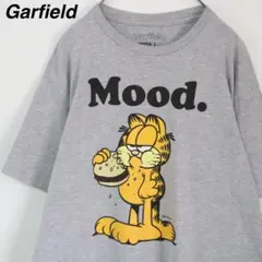 【大人気】ガーフィールド Tシャツ ハンバーガー 漫画 アニメ Lサイズ グレイ