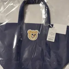 【新品】FEILER フェイラー　オールドテディ　ワッペントート ネイビーL 小