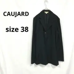 CAUJARD ▶ ミディアム丈ジャケット サイズ38 黒 サイドスリット 春