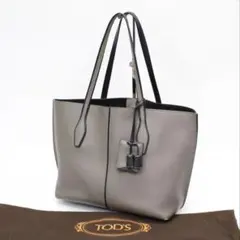 TOD’S トッズ トートバッグ ジョイ グレー レザー A4大容量ユニセックス