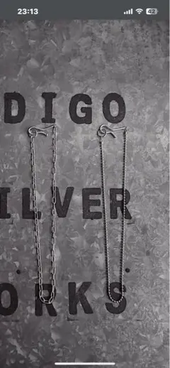 未使用‼️完全オーダー品‼️シルバー ロングネックレス オリジナルポーチ付き