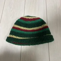 クラッシャーハット　ビーニー　ボーダー　ヴィンテージ