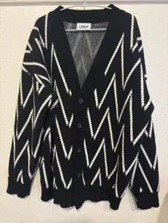 LOGUE ジグザグパターン カーディガン